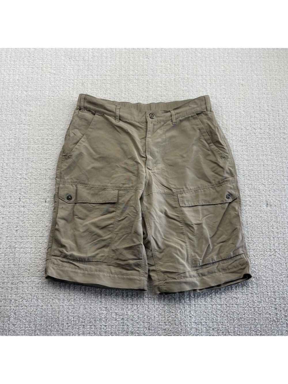 Mountain Equipment Co-op Hiking Cargo Short Mens 34 Tan Outdoor Tech Gorpcore**